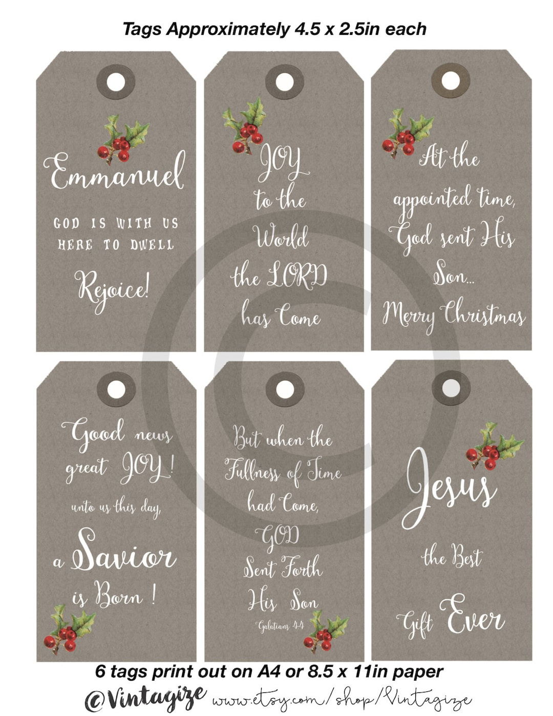 Printable Christmas Christian Religious Gift Tags. Neutral Kraft with regard to Religious Christmas Gift Tags Printable