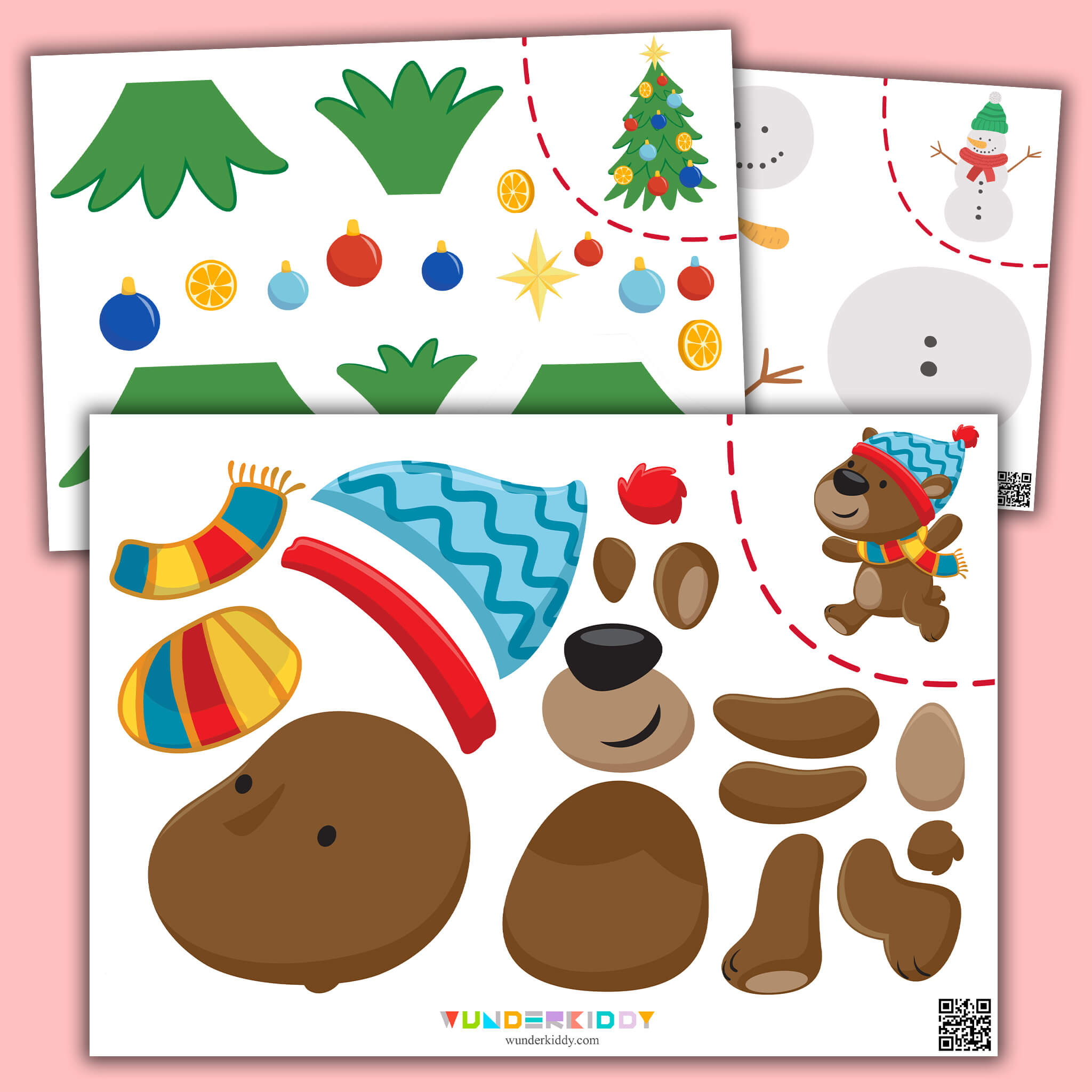 Printable Christmas Cut And Glue Activity For Kids pertaining to Christmas Cut And Paste Worksheets