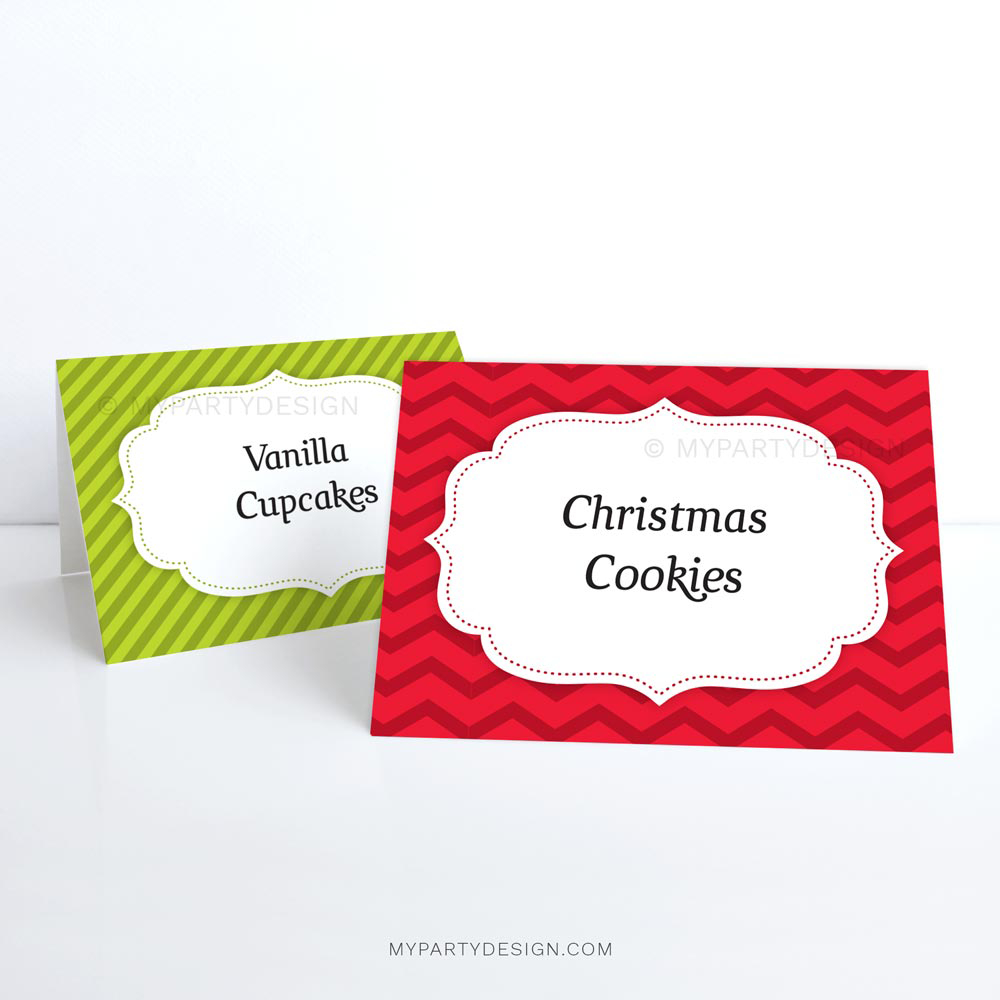 Printable Christmas Food Labels - My Party Design inside Christmas Food Labels Printable