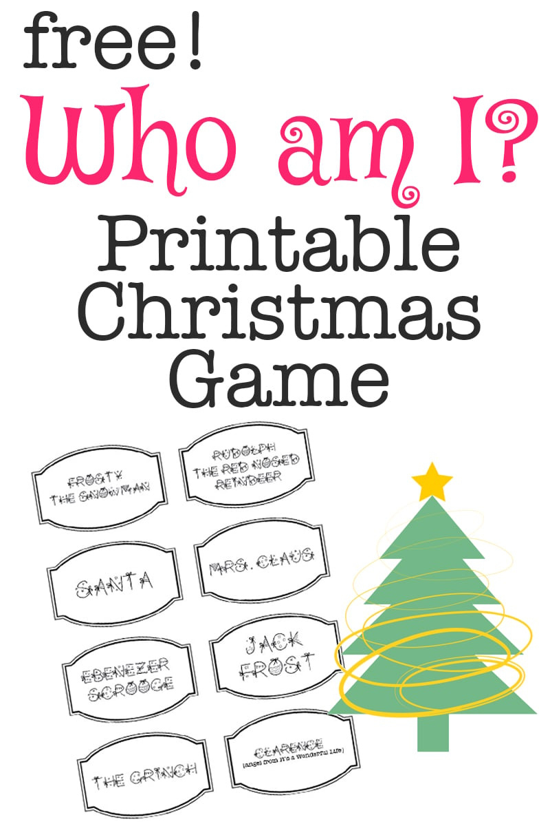 Printable Christmas Game: Who Am I? throughout Who Am I Christmas Game Printable