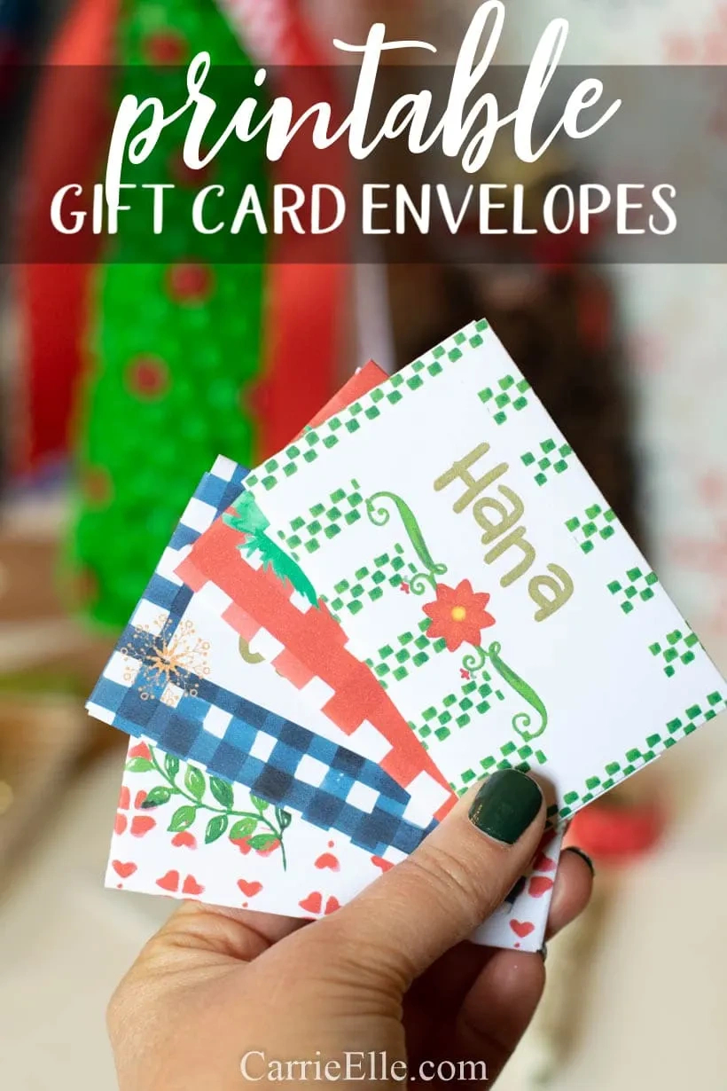 Printable Christmas Gift Card Envelope - Carrie Elle within Printable Christmas Card Stock With Envelopes