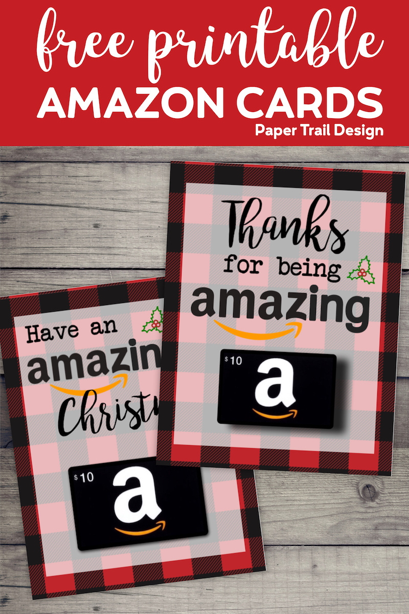 Printable Christmas Gift Card Holders For Amazon - Paper Trail Design throughout Amazon Printable Gift Card Christmas Theme