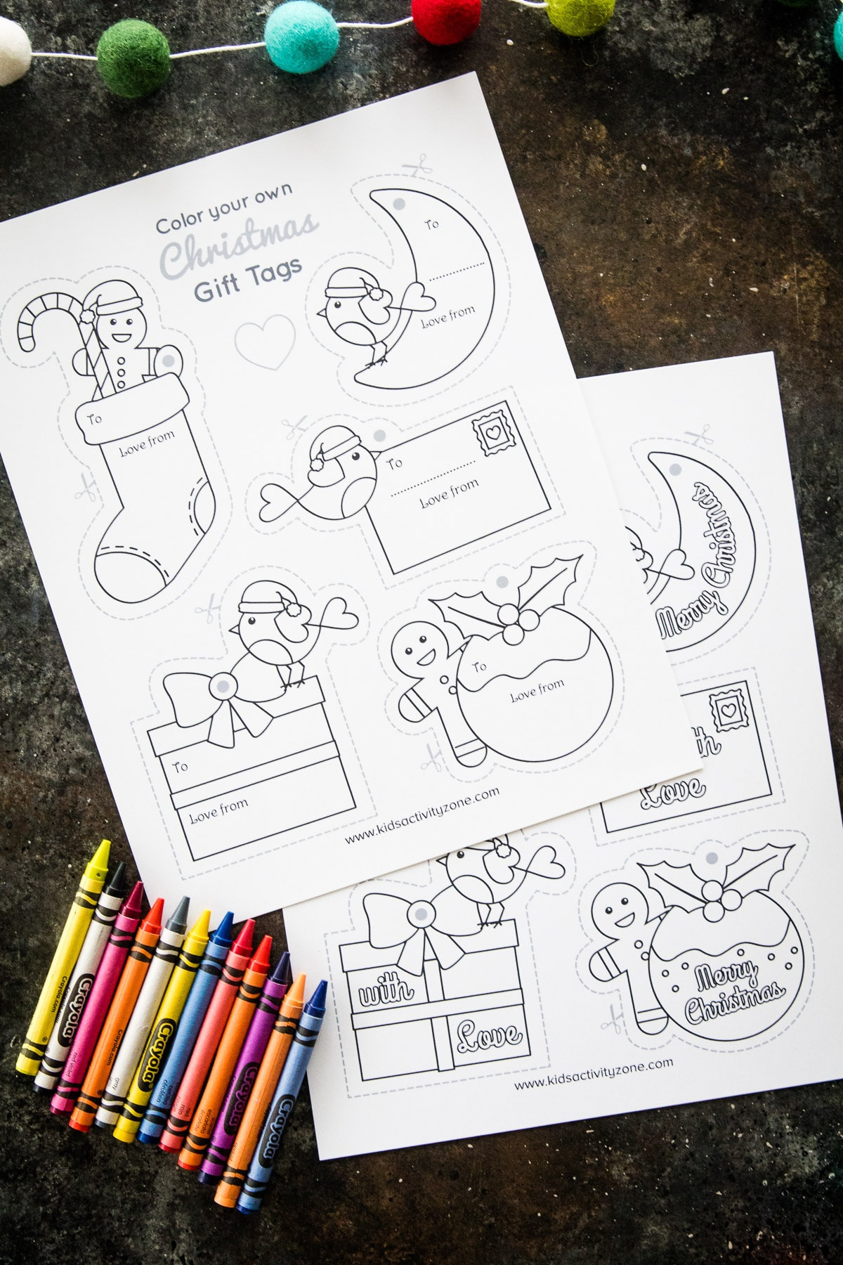 Printable Christmas Gift Tags To Color - Kids Activity Zone in Printable Coloring Christmas Tags