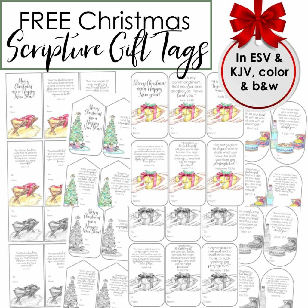 Printable Christmas Gift Tags With Scripture throughout Free Printable Christian Christmas Gift Tags