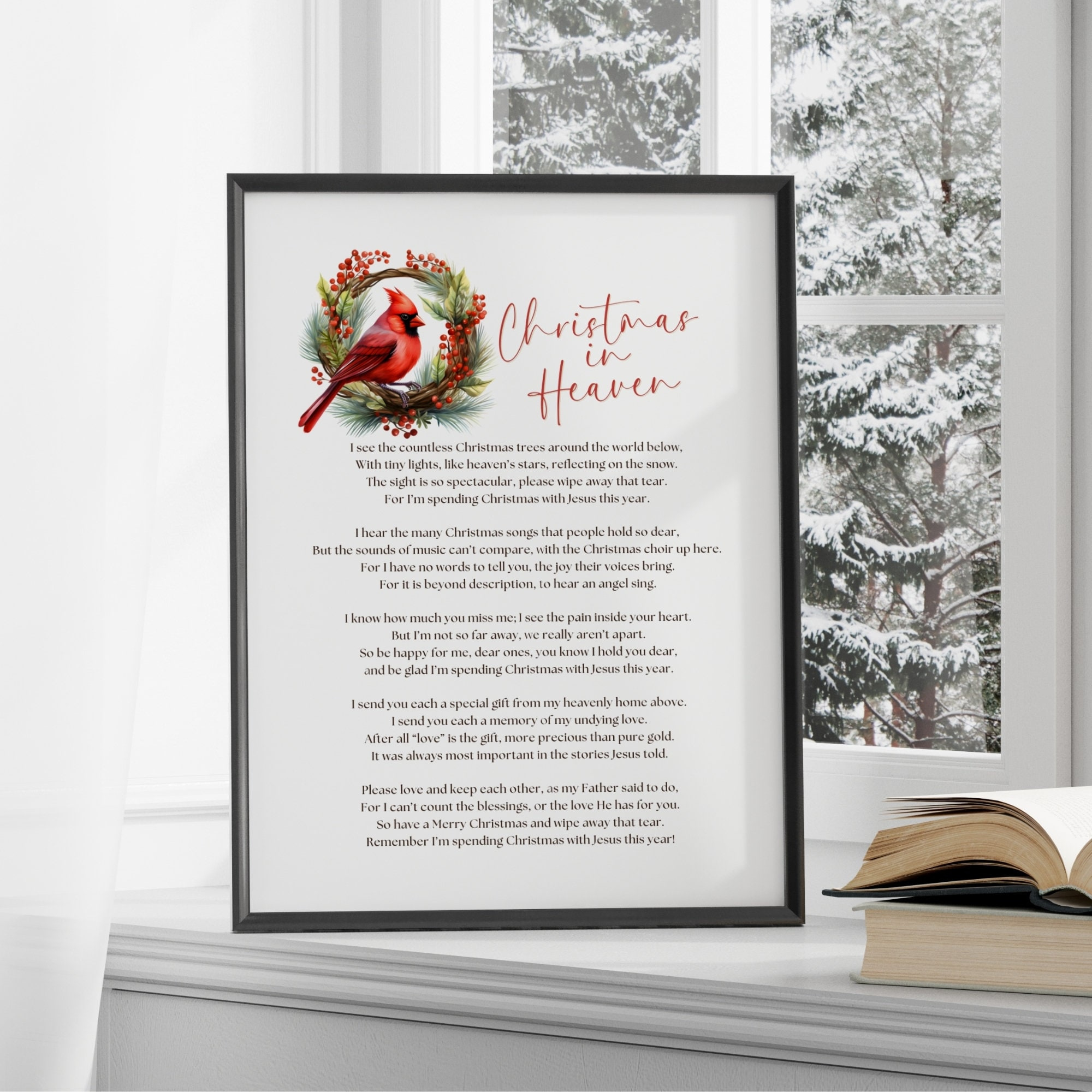 Printable Christmas In Heaven Poem, With Jesus This Year intended for Christmas In Heaven Poem Words Printable