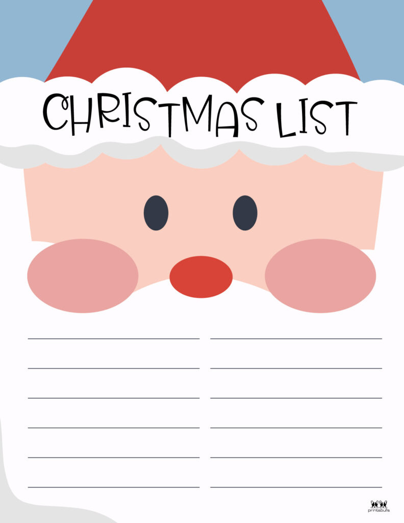 Printable Christmas Lists - 50 Free Printables | Printabulls with regard to Christmas List Kids Printable