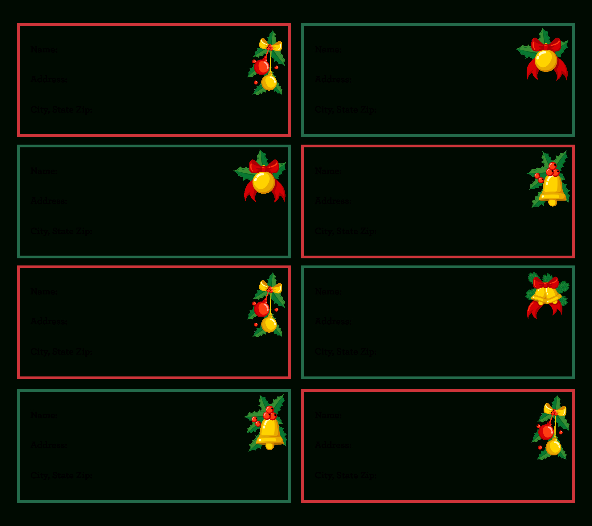 Printable Christmas Mailing Labels - Printable Party Favors with regard to Printable Christmas Return Address Labels