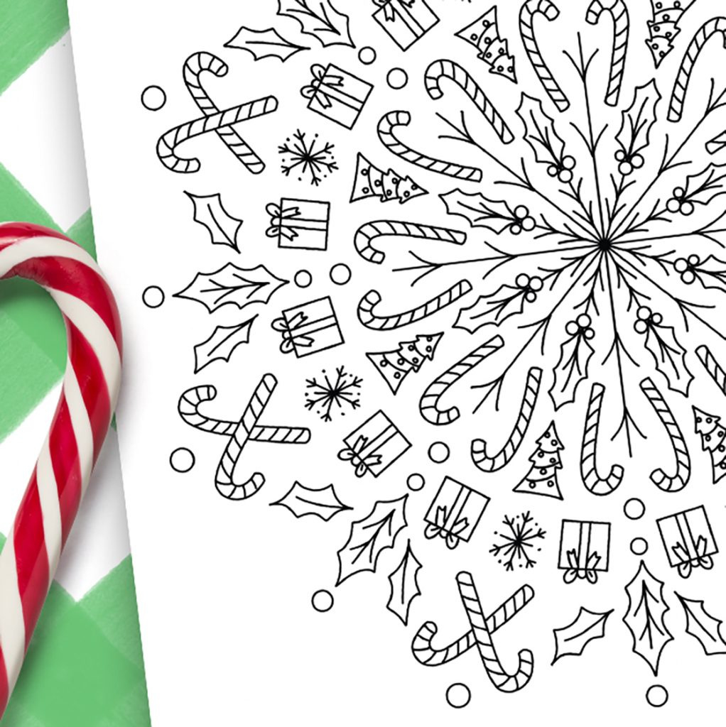 Printable Christmas Mandala Coloring Page - Pineapple Paper Co. regarding Christmas Mandala Free Printable