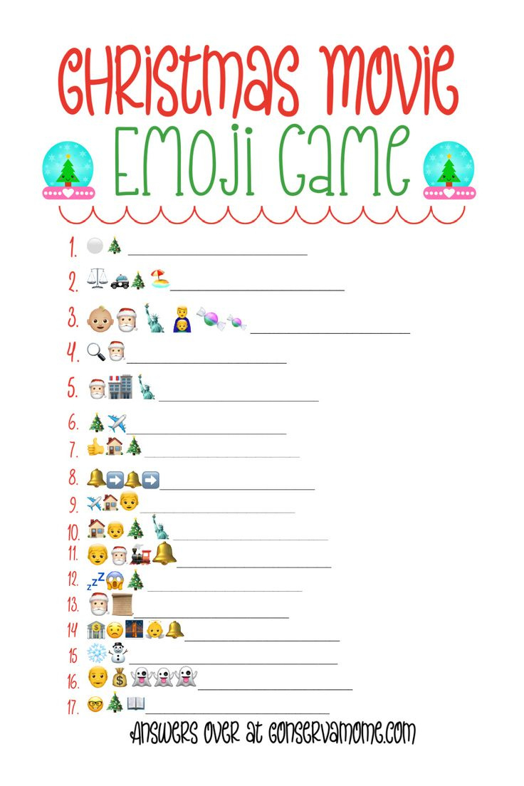 Printable Christmas Movie Emoji Game pertaining to Christmas Emoji Game with Answers Printable