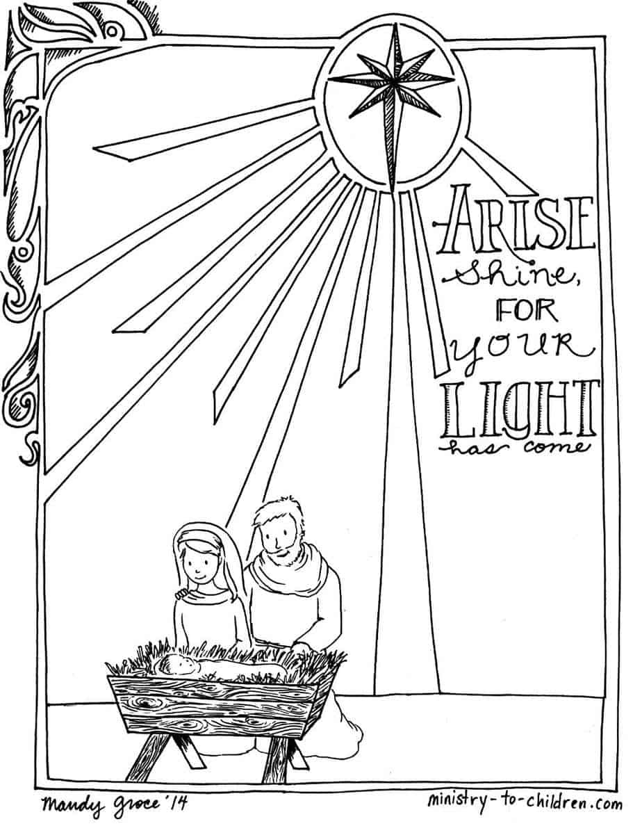 Printable Christmas Nativity Coloring Pages - Ministry To Children intended for Christian Preschool Printable Christmas