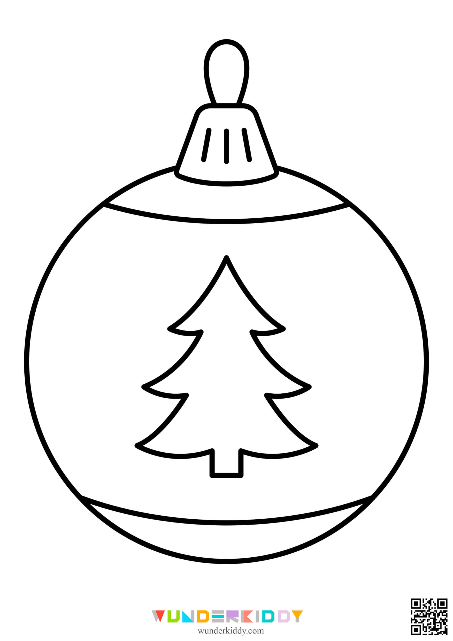 Printable Christmas Ornament Coloring Pages For Kindergarten inside Ornament Ball Coloring Printable