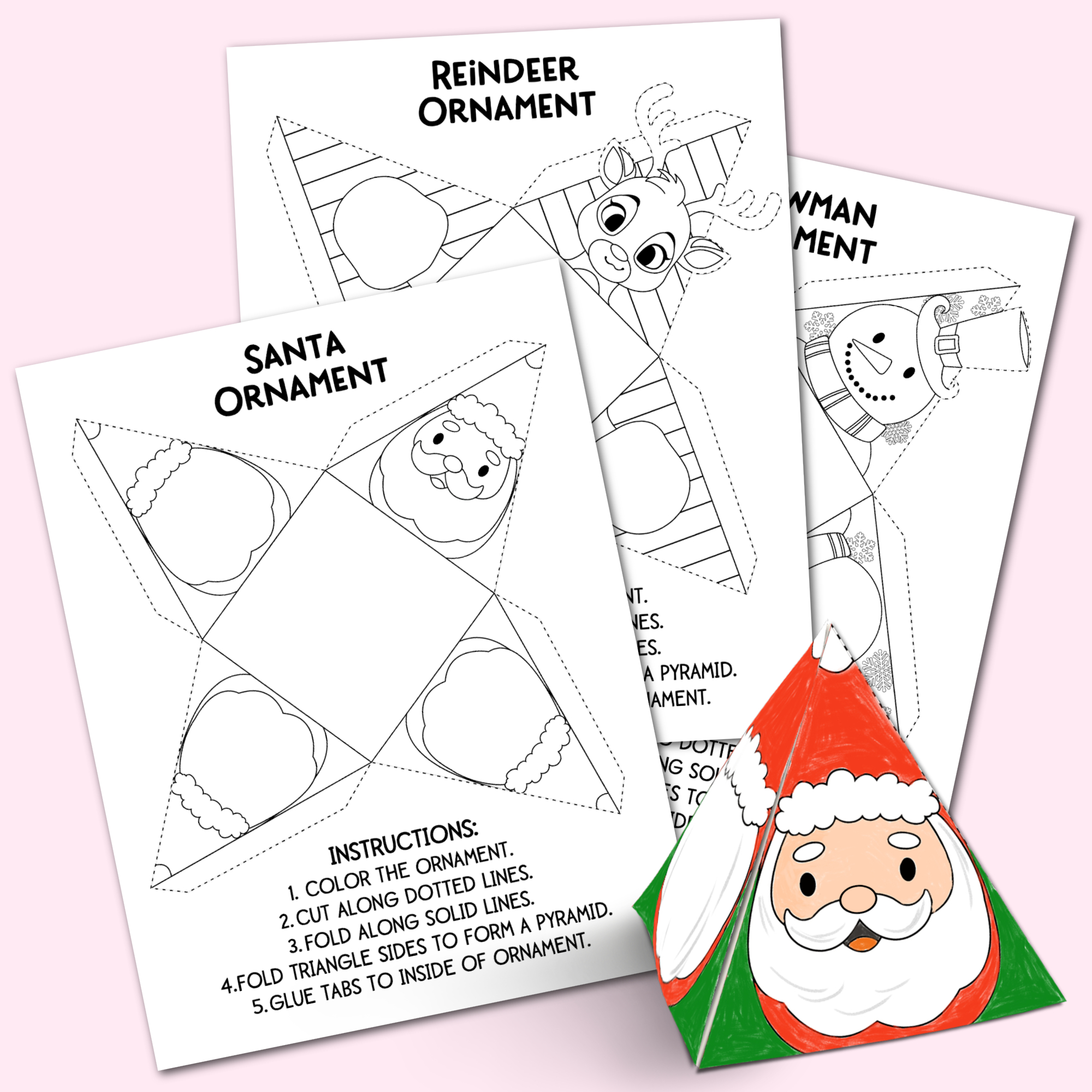 Printable Christmas Ornaments - Kara Creates regarding Christmas Crafts Kids Printable