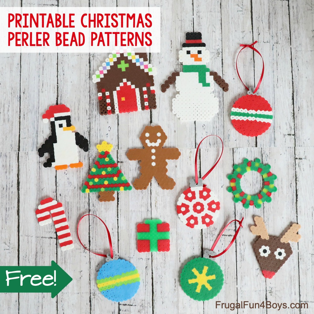 Printable Christmas Perler Bead Patterns - Frugal Fun For Boys And with regard to Christmas Perler Bead Patterns Printable