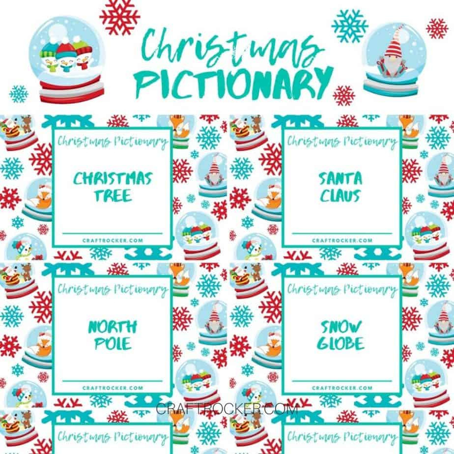 Printable Christmas Pictionary Game - Craft Rocker with Christmas Pictionary Game Printable