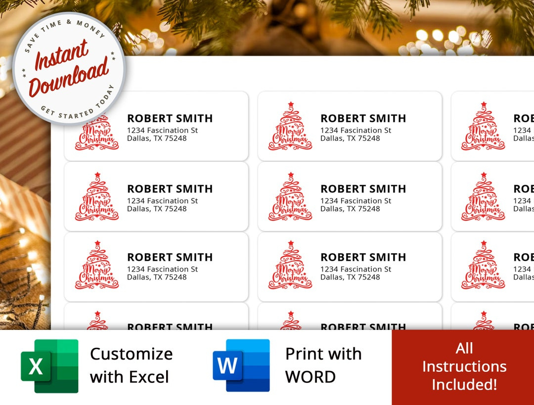 Printable Christmas Return Address Labels, Christmas Return pertaining to Printable Christmas Return Address Labels