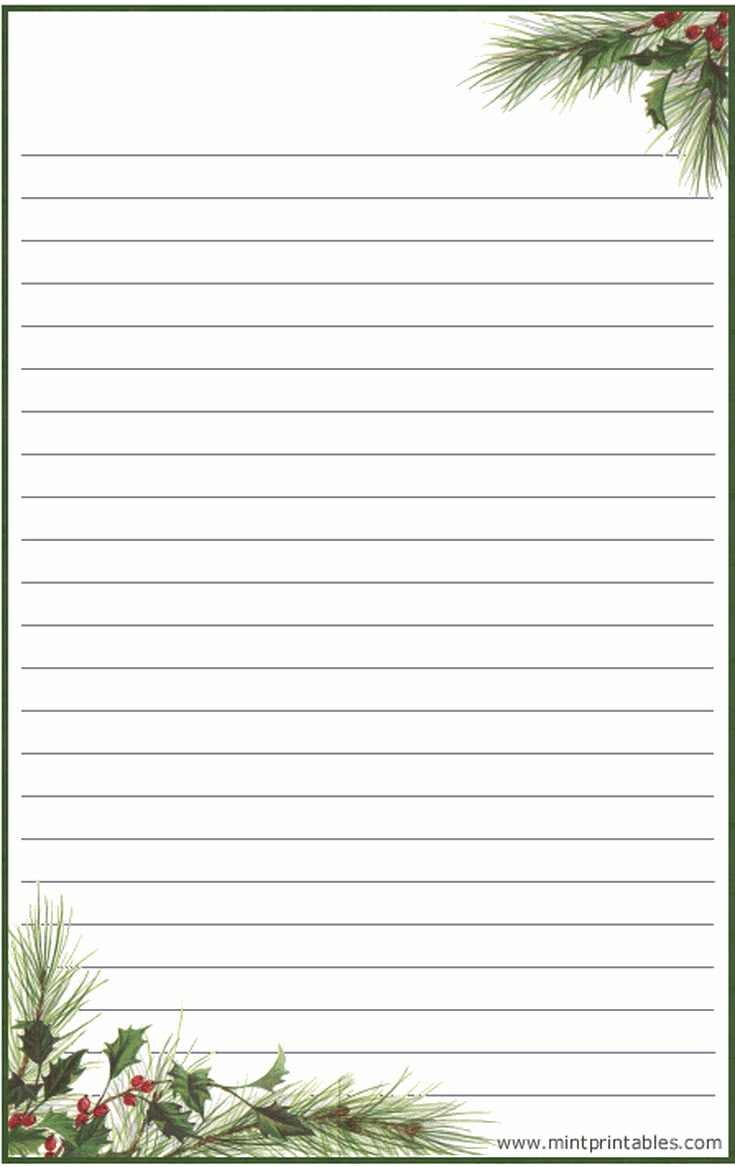 Printable Christmas Stationery To Use For The Holidays with regard to Christmas Lined Paper Printable