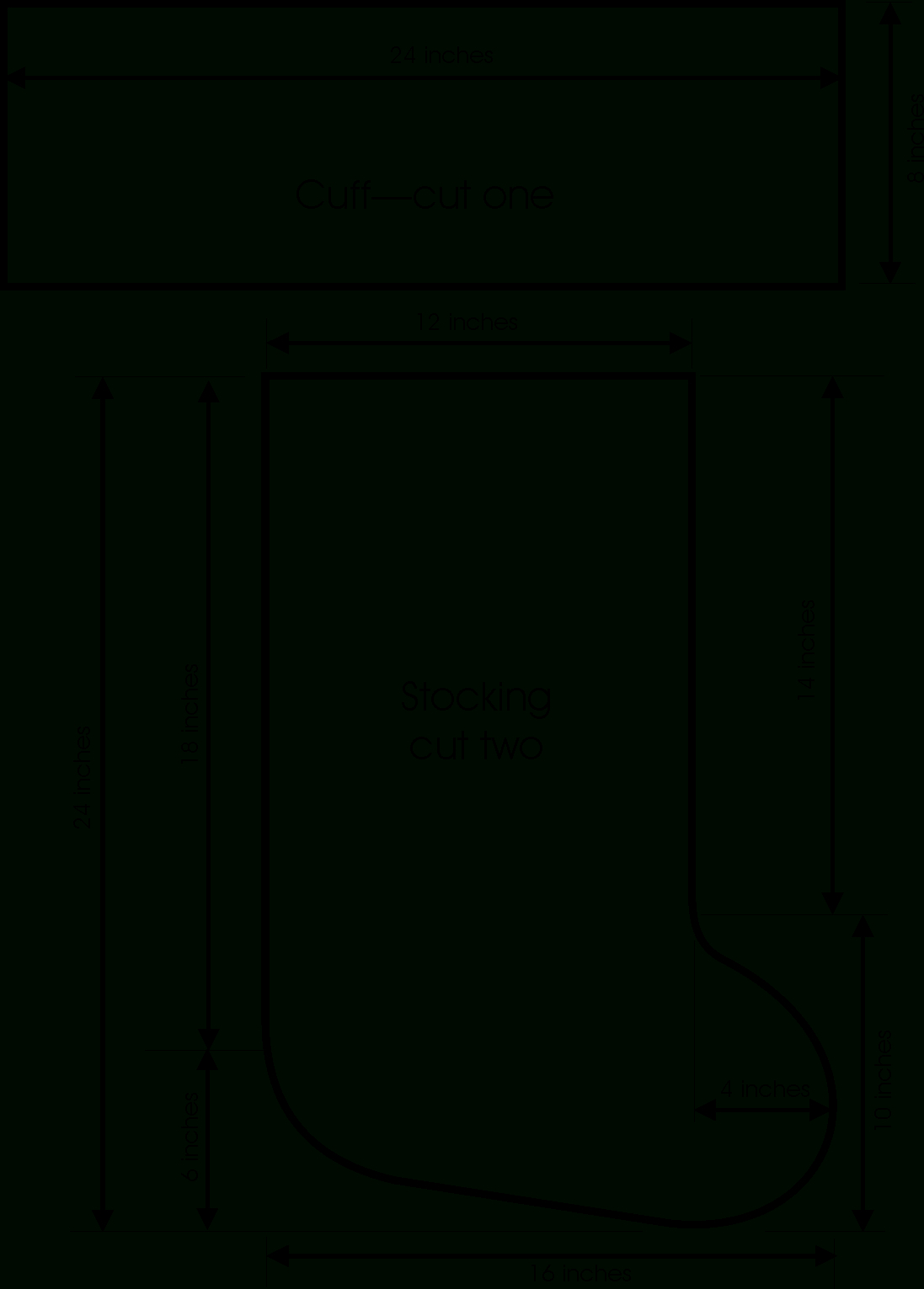 Printable Christmas Stocking Pattern - Printable Party Favors pertaining to Template Print Printable Christmas Stocking Pattern