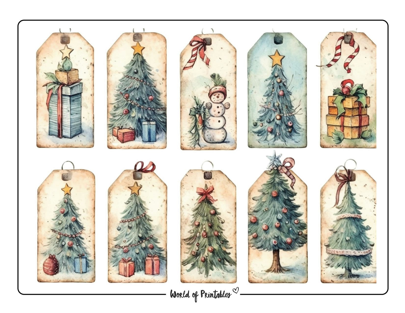Printable Christmas Tags - World Of Printables within Printable Fake Christmas Stamps