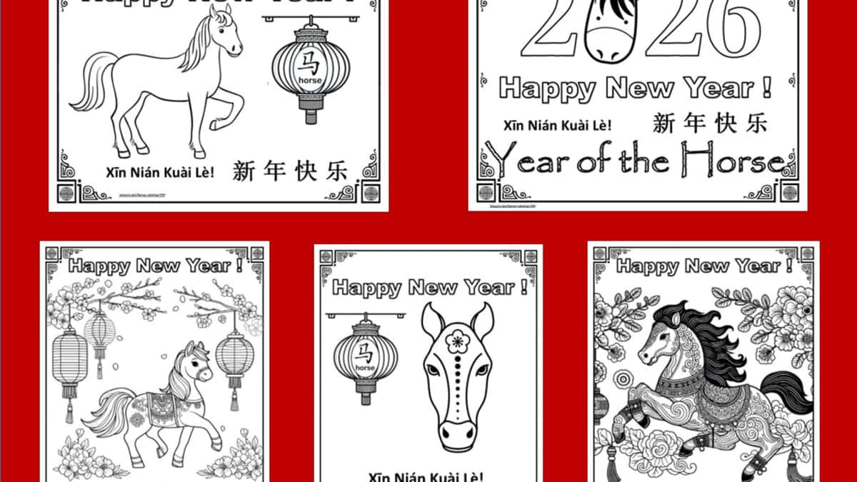 Printable Coloring Pages For Chinese New Year: &amp;quot;Year Of The Horse throughout Chinese New Year 2026 Coloring Pages Printable