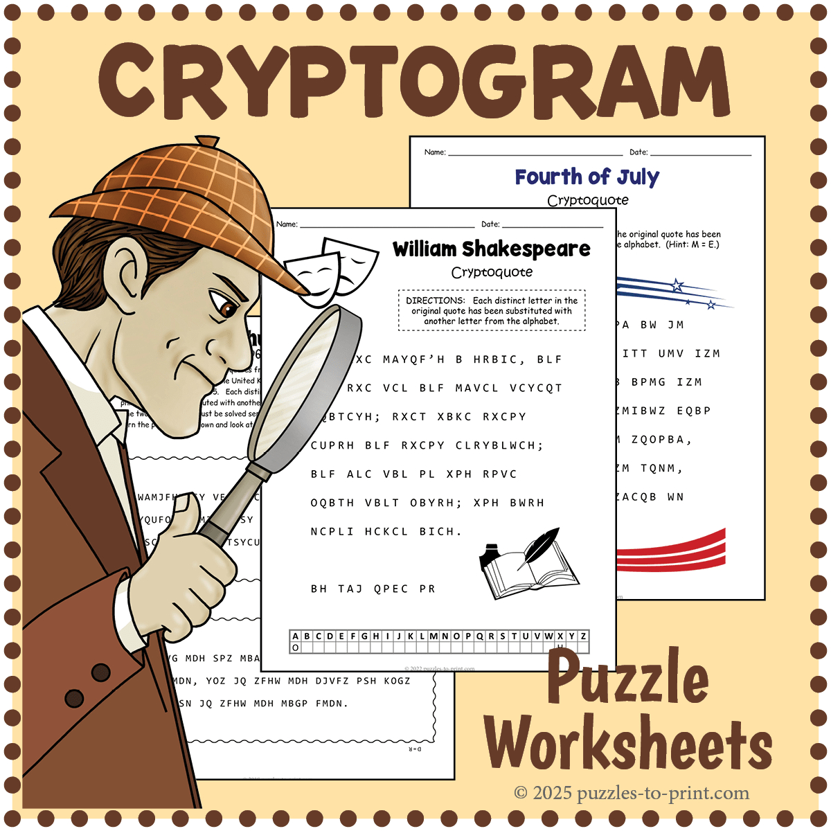 Printable Cryptogram And Cryptoquote Puzzles inside Free Printable Cryptoquip Puzzles