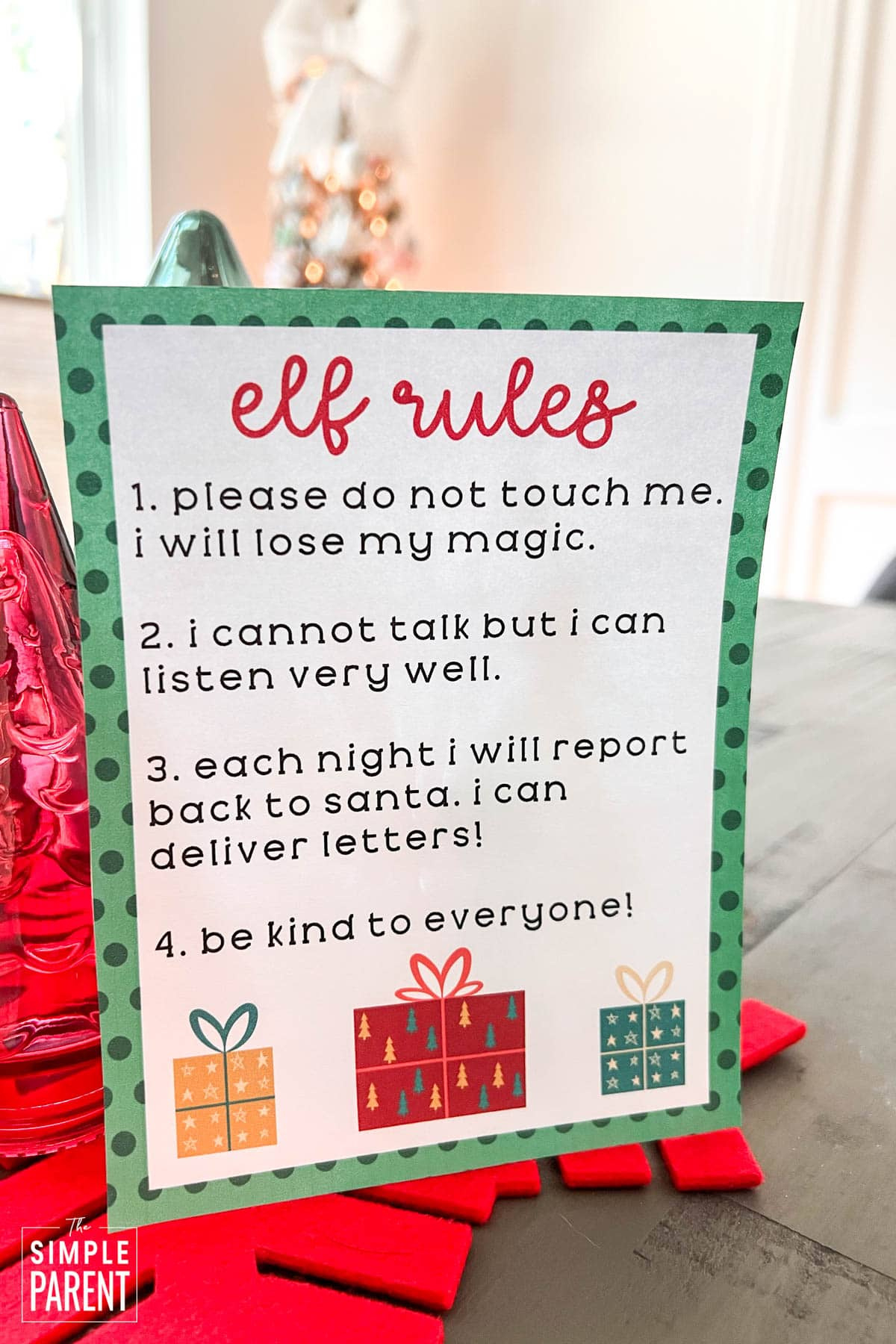 Printable Elf On The Shelf Rules - The Simple Parent within Printable Elf on the Shelf Rules