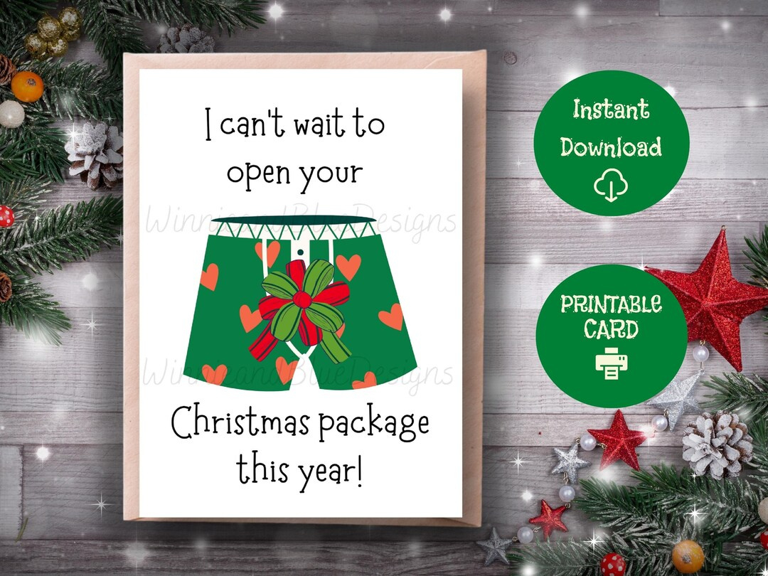 Printable Funny Christmas Card For Boyfriend, Naughty Christmas Card For  Boyfriend, Christmas Card For Husband, Open Your Package Card - Etsy inside Christmas Card For Boyfriend Printable