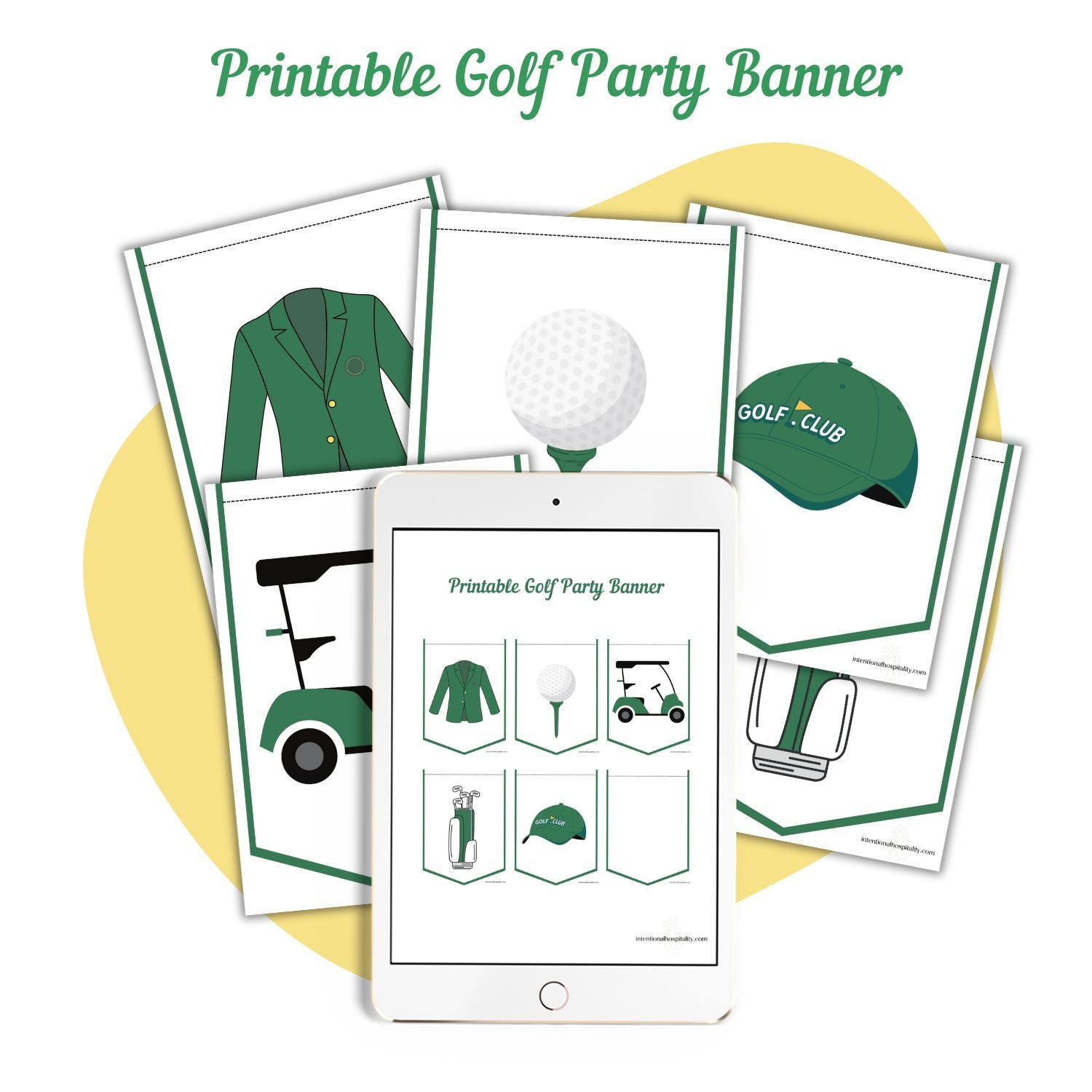 Printable Green Golf Stationery - Worksheets Library intended for Free Printable Golf Stationary