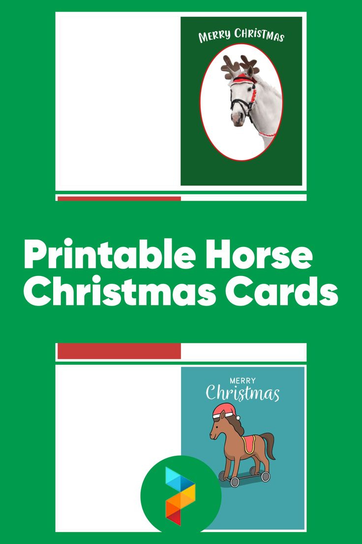 Printable Horse Christmas Cards inside Printable Horse Christmas Card