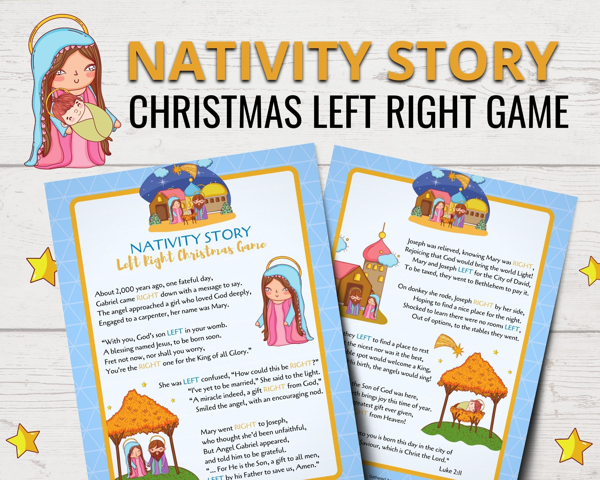 Printable Left Right Christmas Game | Nativity Story Left Right inside Printable Right Left Christmas Game Nativity Story