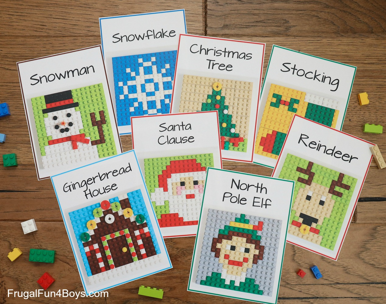Printable Lego Christmas Building Cards - Frugal Fun For Boys And with Printable Lego Christmas Card