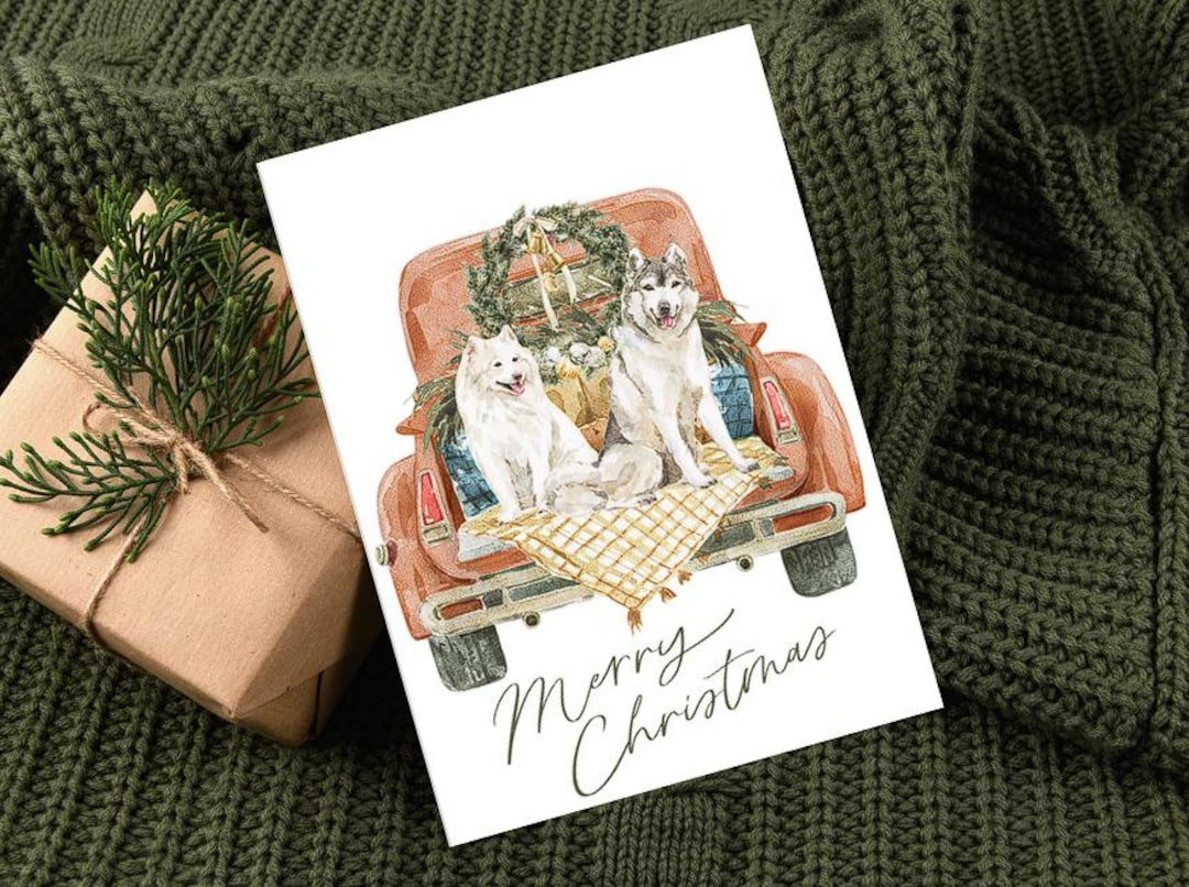 Printable Merry Christmas Card, Digital Card, Digital Download in Printable Christmas Card Etsy
