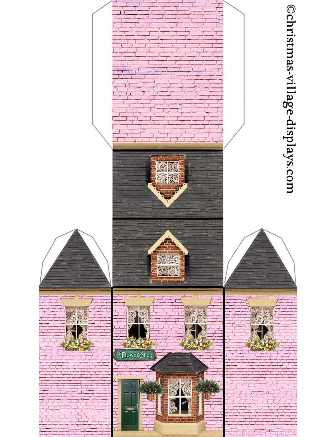 Printable Model Card Houses: Christmas Village Displays intended for Christmas Village Houses Printable