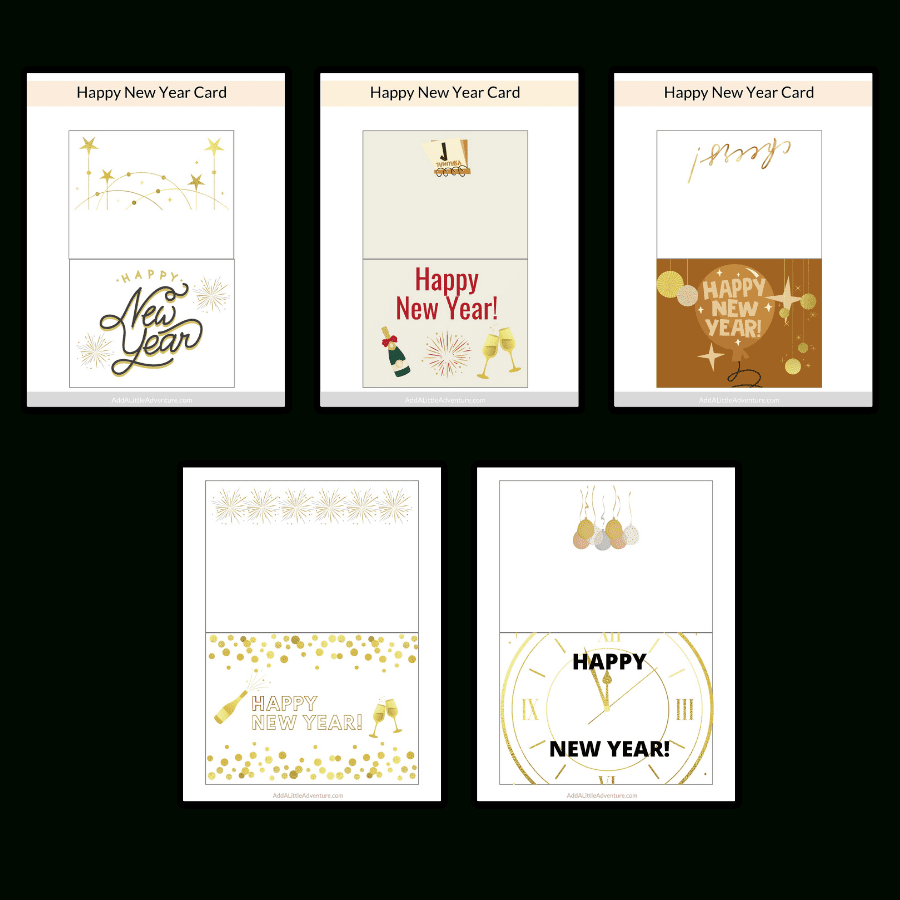 Printable New Years Cards - Add A Little Adventure with Free Printable New Year Cards