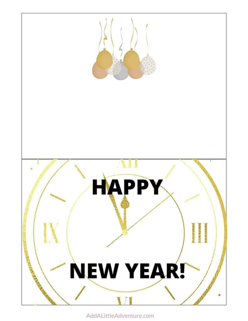 Printable New Years Cards - Add A Little Adventure with regard to Printable Happy New Year Cards