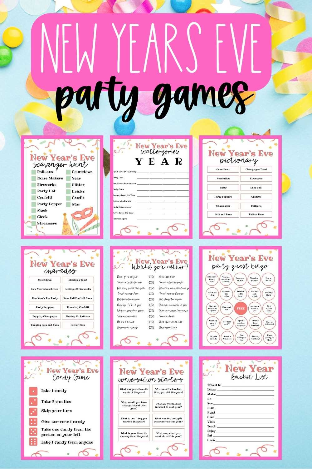 Printable New Years Eve Party Games Sale Your Family Will Love pertaining to Printable New Years Games