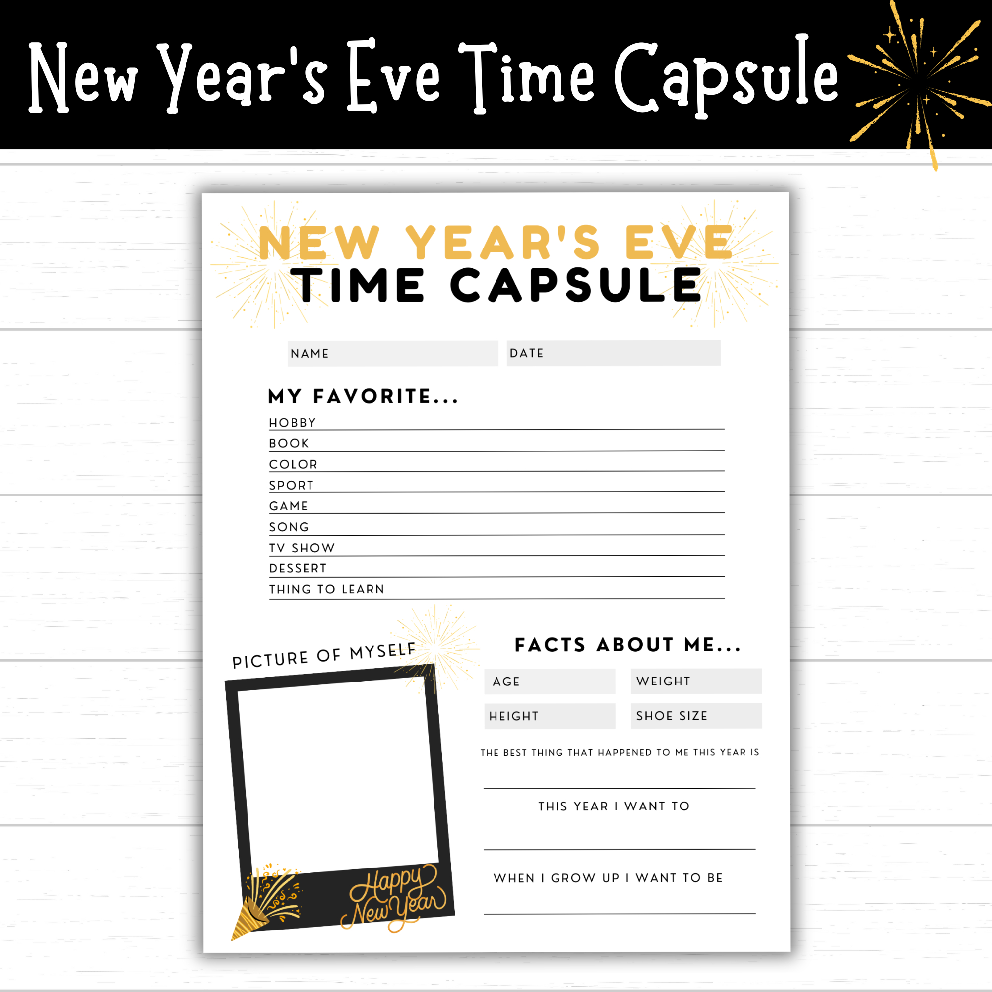 Printable New Year&amp;#039;S Eve Time Capsule - Mom. Wife. Busy Life. inside New Year&amp;#039;S Time Capsule Printable