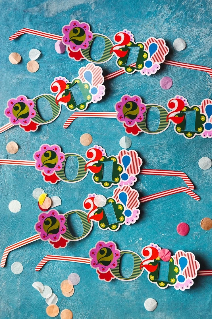 Printable New Year&amp;#039;S Glasses - The House That Lars Built inside Printable New Years Glasses