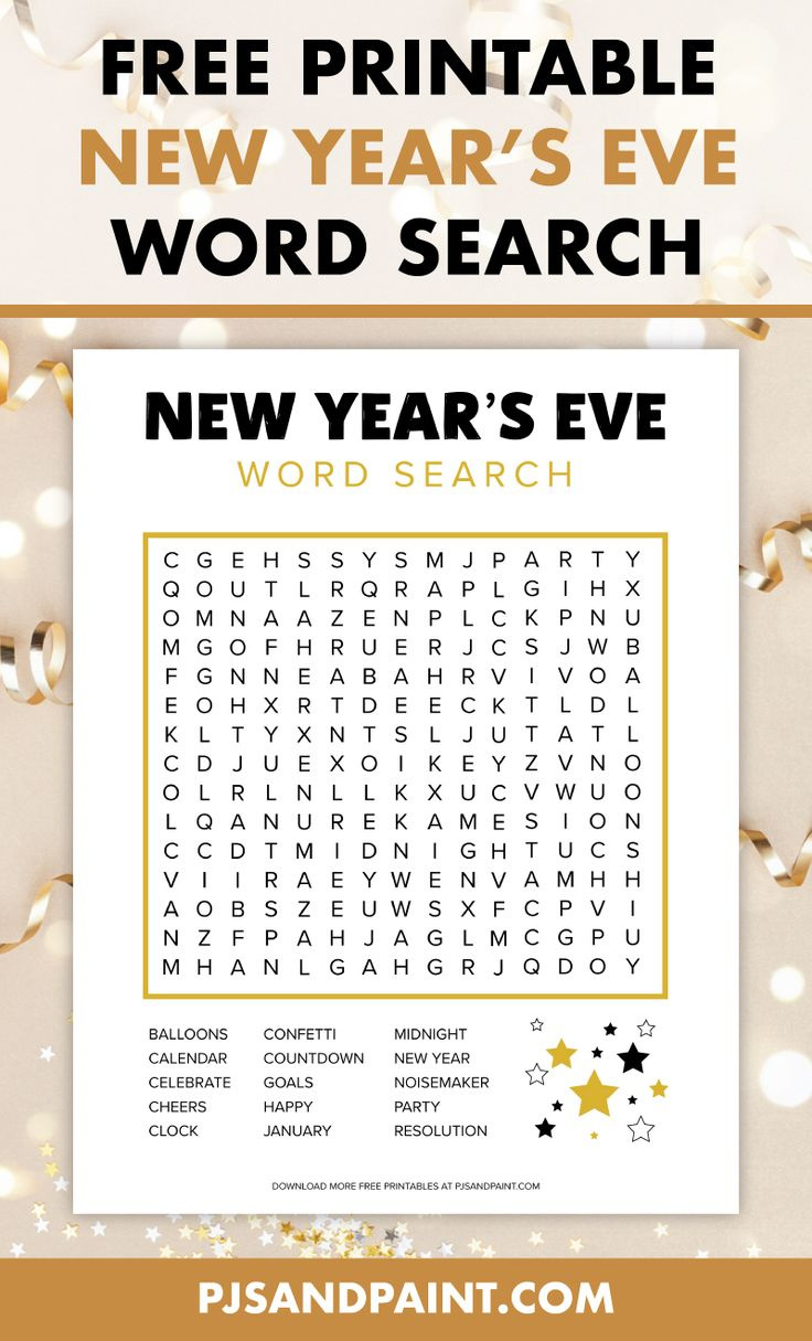 Printable New Year&amp;#039;S Word Scramble with New Year&amp;#039;S Word Scramble Printable