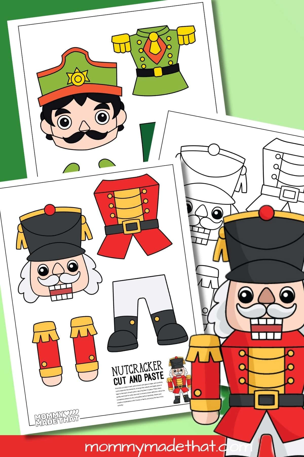 Printable Nut Cracker Cut & Paste Craft within Nutcracker Printable