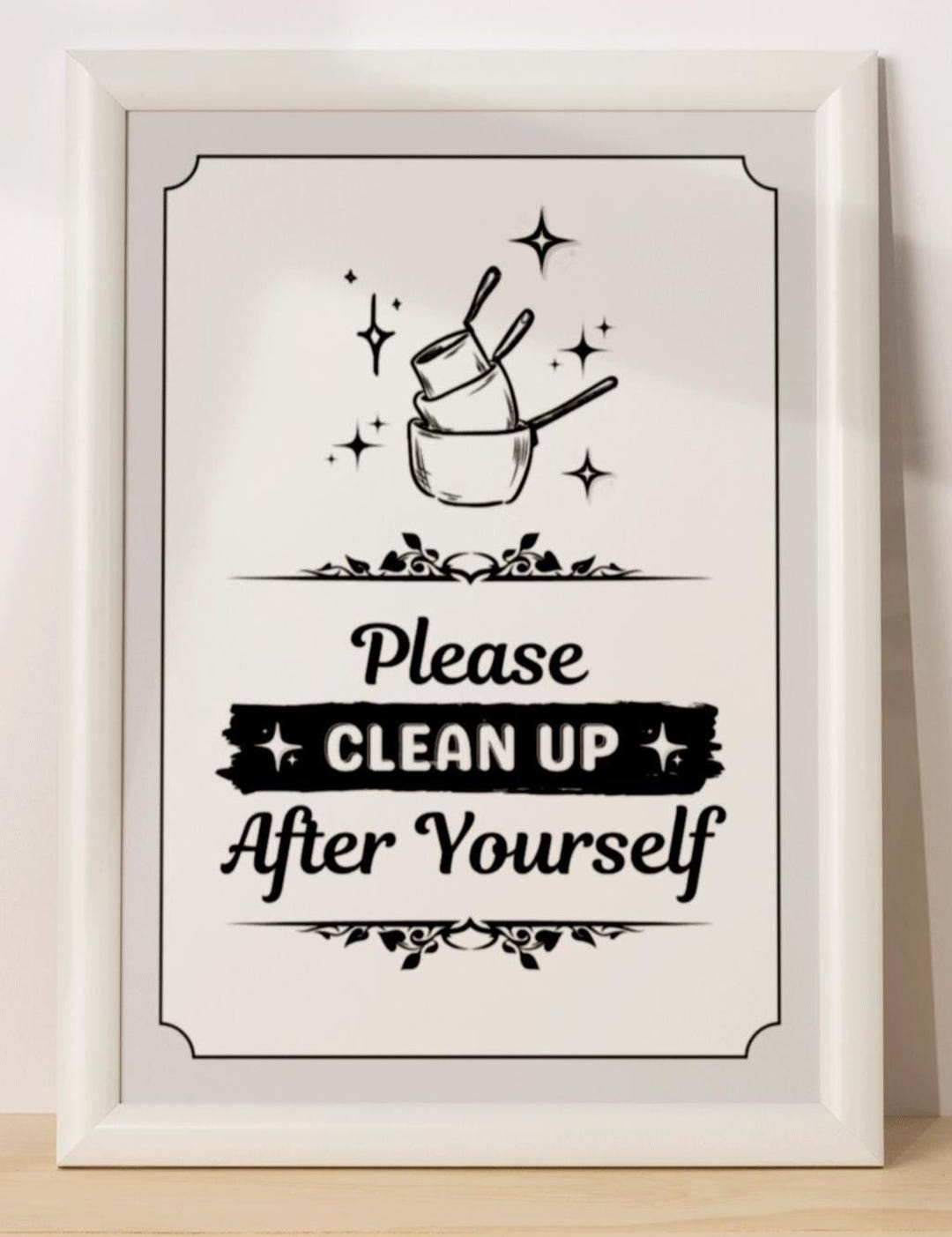 Printable Please Clean Up After Yourself Sign, Bathroom, Office regarding Clean Up After Yourself Sign Printable