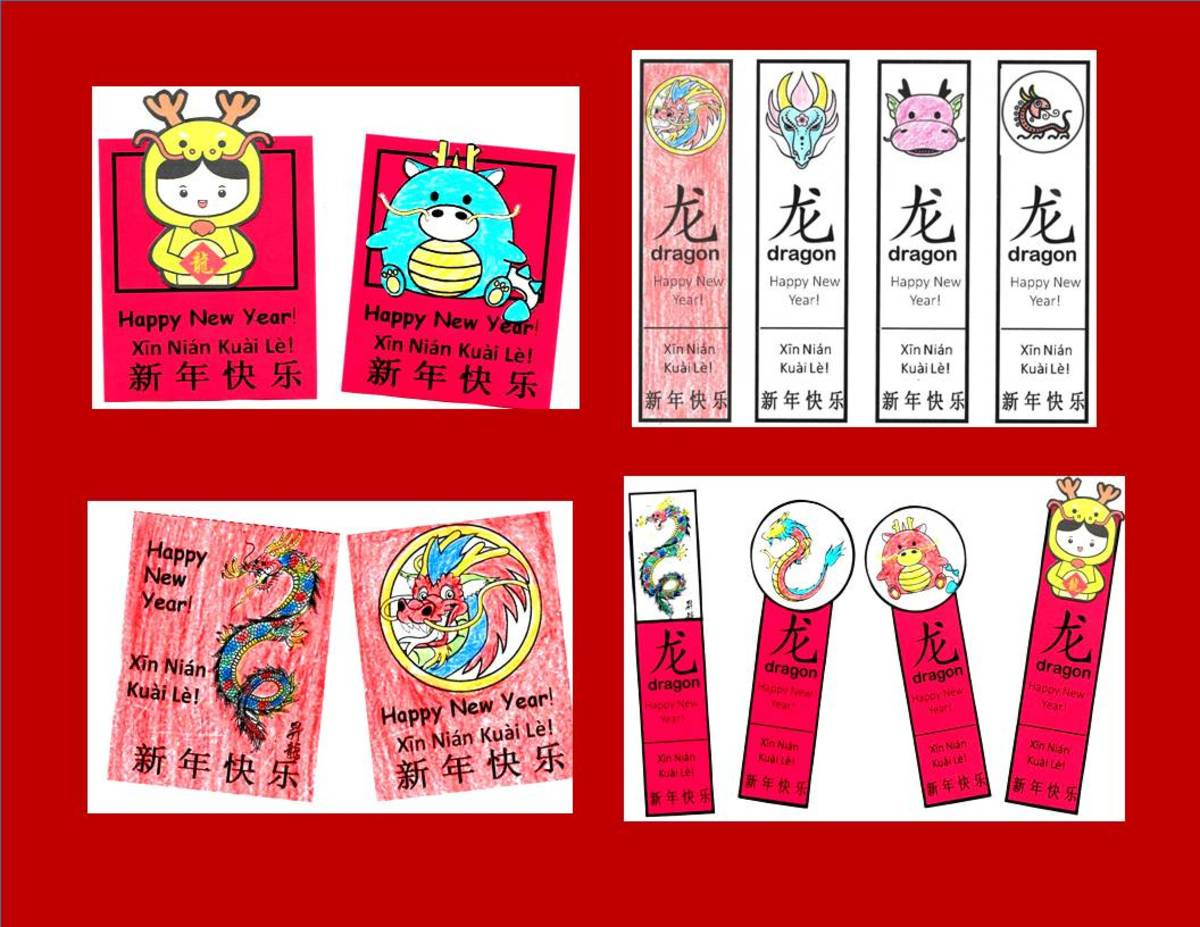 Printable Red Envelopes And Bookmarks For Year Of The Dragon with Printable Red Envelopes Chinese New Year