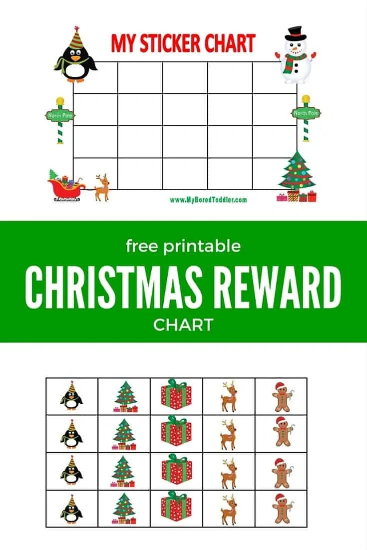Printable Reward Chart For Christmas - My Bored Toddler throughout Christmas Behavior Charts Printable