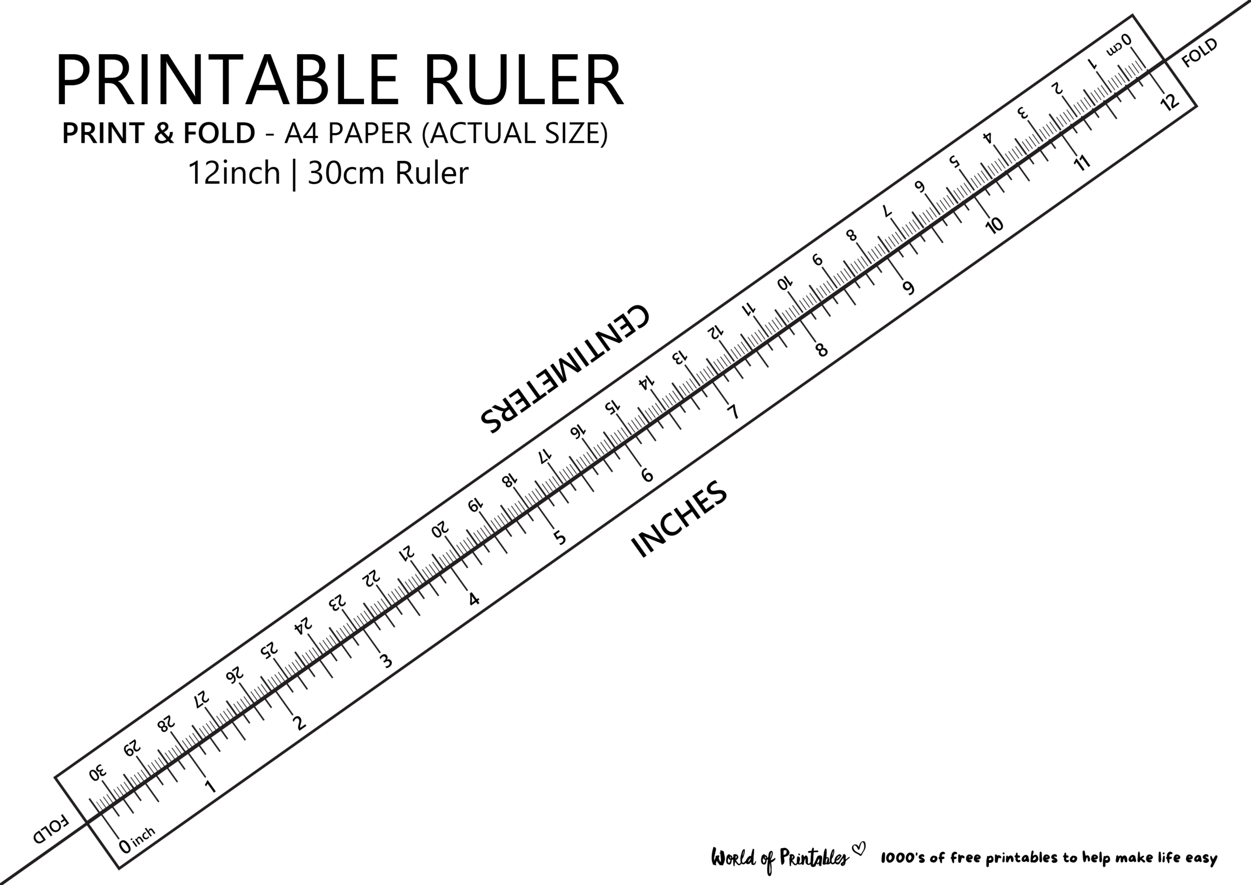 Printable Ruler - Free Accurate Ruler Inches, Cm, Mm - World Of within Free Printable 12 Inch Ruler