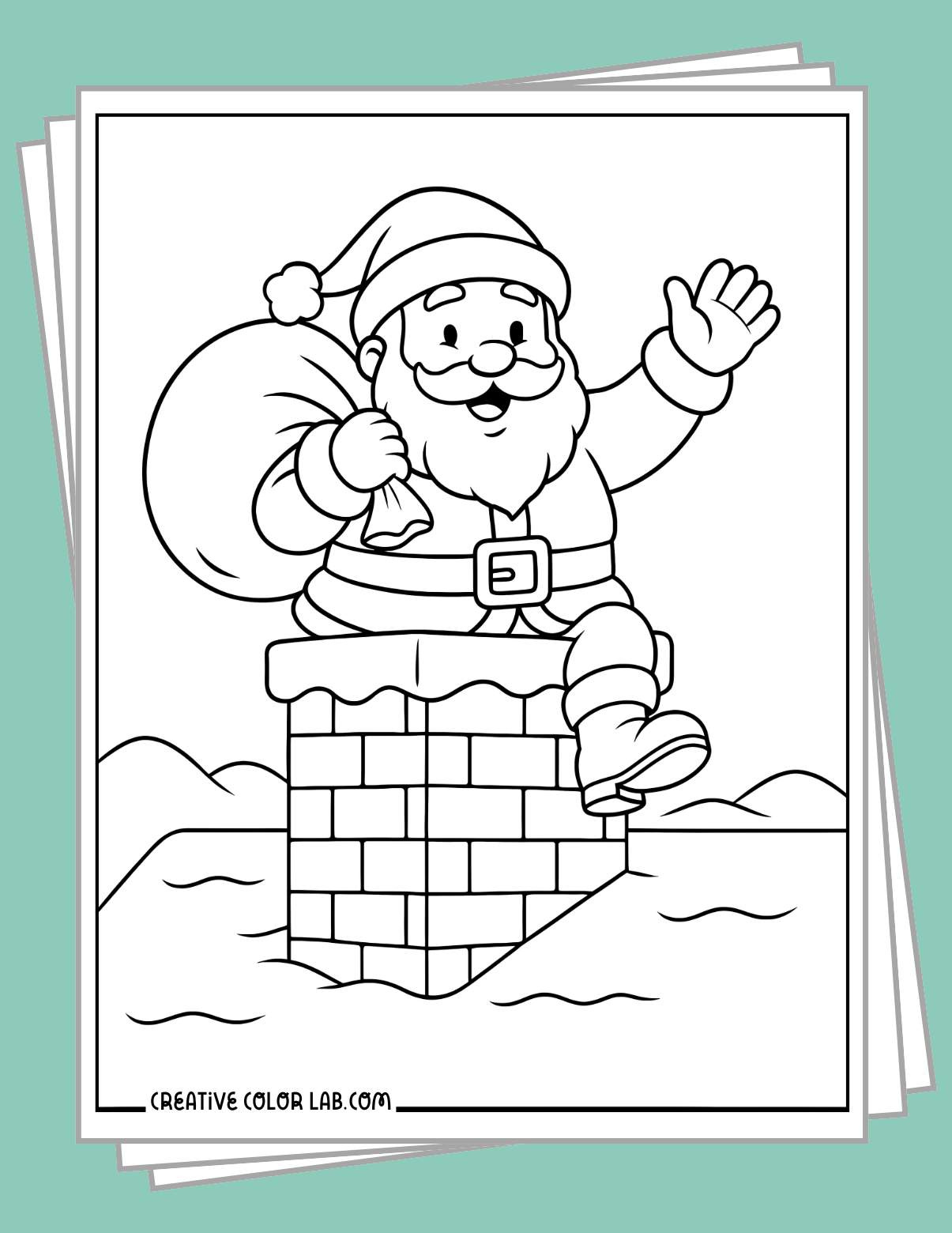 Printable Santa Coloring Pages | Free Pdf Downloads regarding Santa Chimney Coloring Printable
