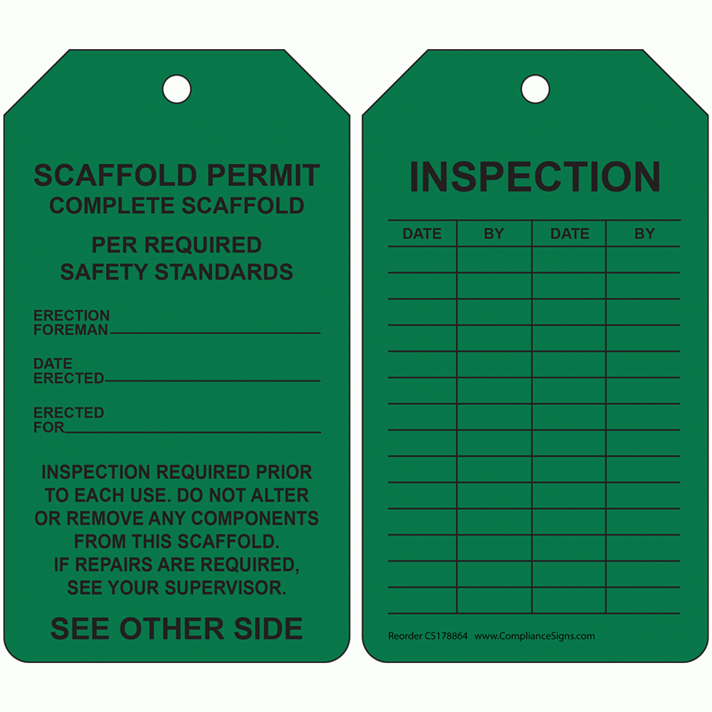 Printable Scaffold Tags - Printable Party Favors for Free Printable Scaffold Inspection Tags
