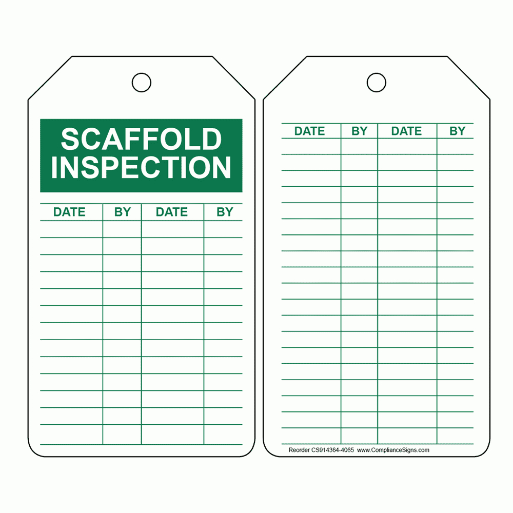Printable Scaffold Tags - Printable Party Favors pertaining to Free Printable Scaffold Inspection Tags