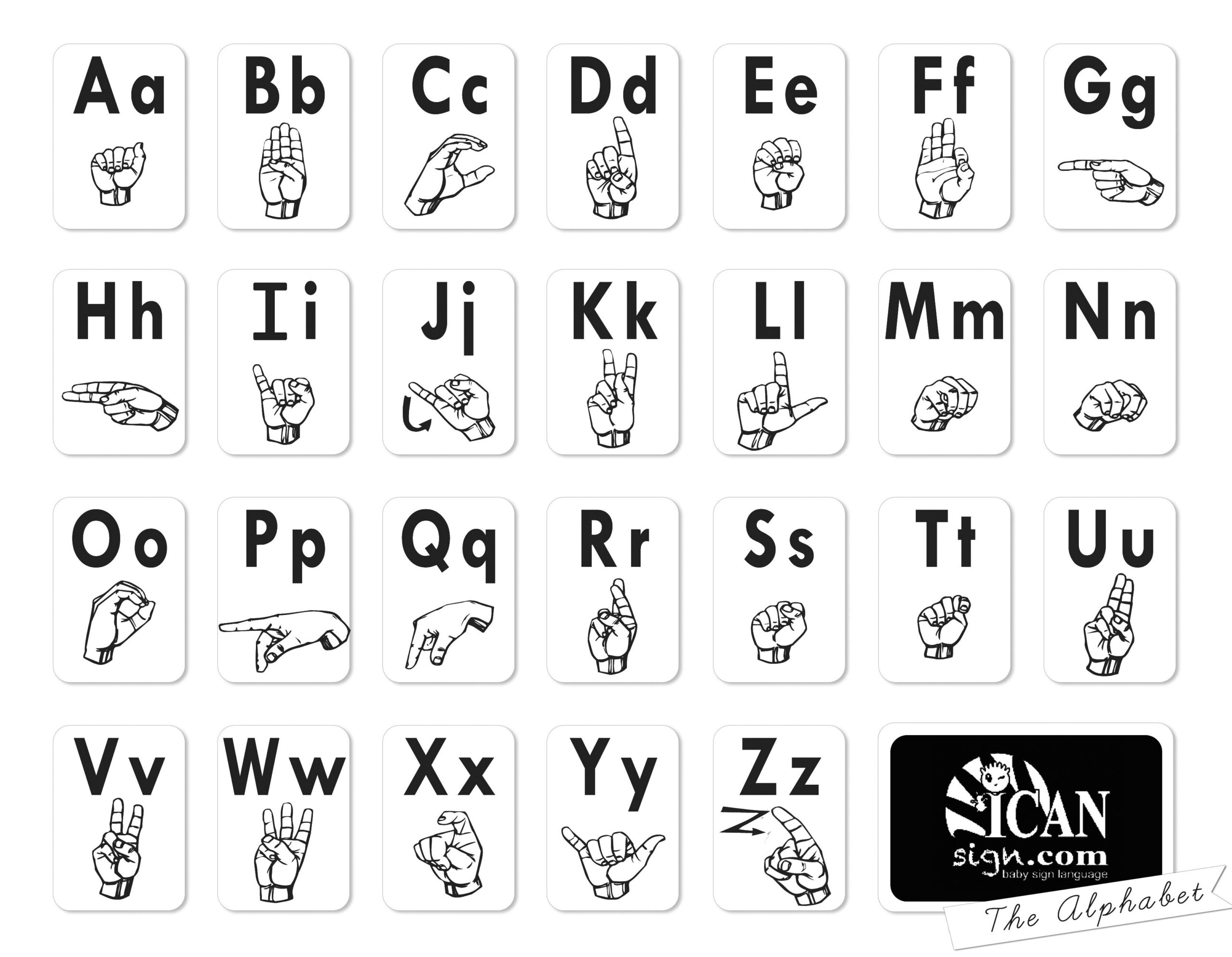 Printable Sign Language - Printable Party Favors in Sign Language Chart Printable