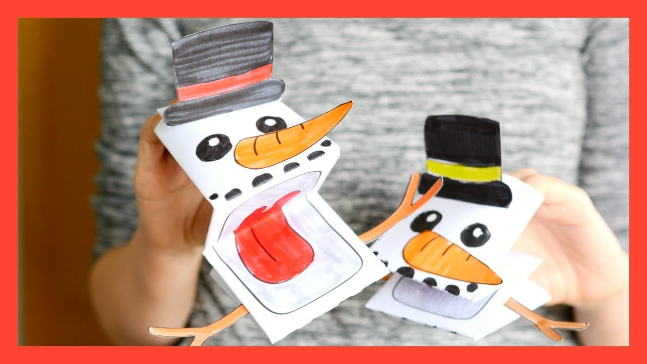 Printable Snowman Puppet - Fun Winter Craft For Kids intended for Snowman Puppet Printable