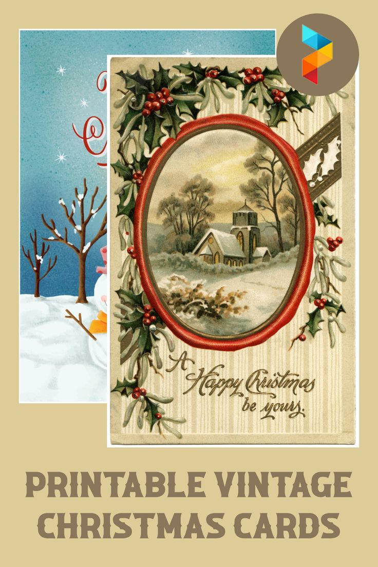 Printable Vintage Christmas Cards with Vintage Printable Christmas Card