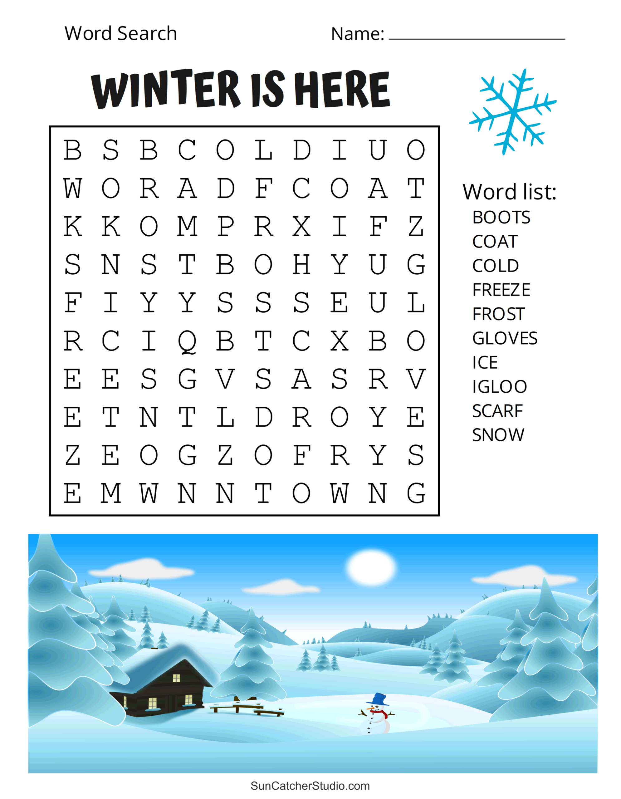Printable Winter Word Search Puzzles (Word Find) – Free Printables with regard to Free Printable Winter Word Search For Adults